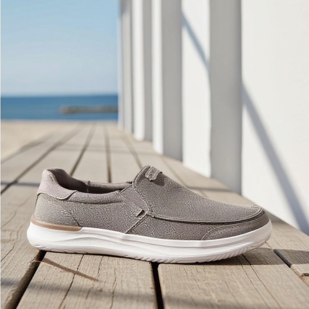 Skechers Men's Vigo Taupe Slip-On Loafers